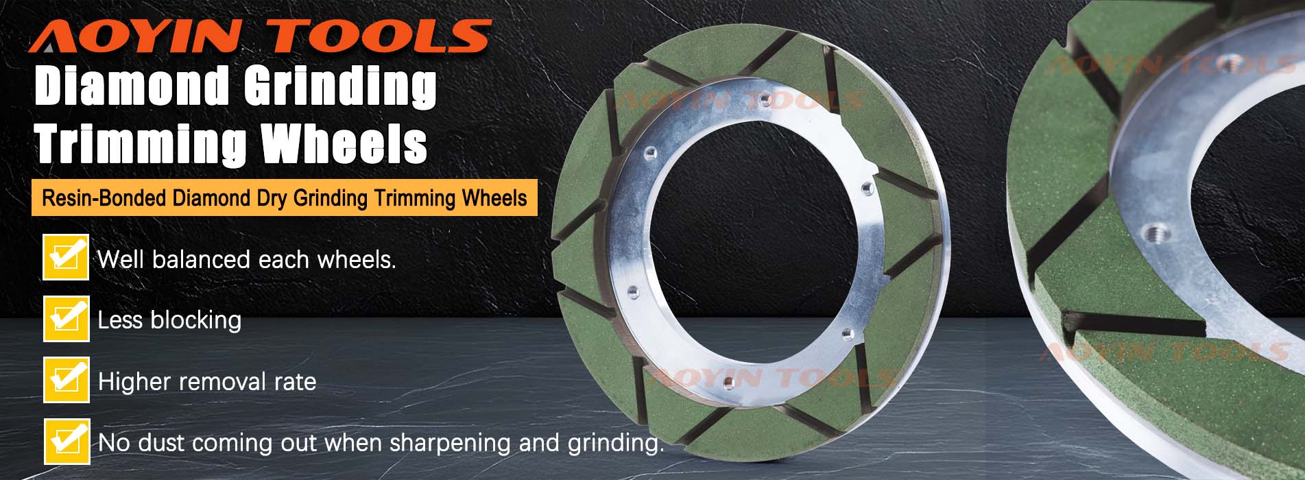 Resin Bonded Diamond Dry Grinding Trimming Wheels